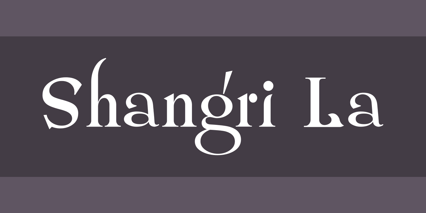 Shangri La Font preview